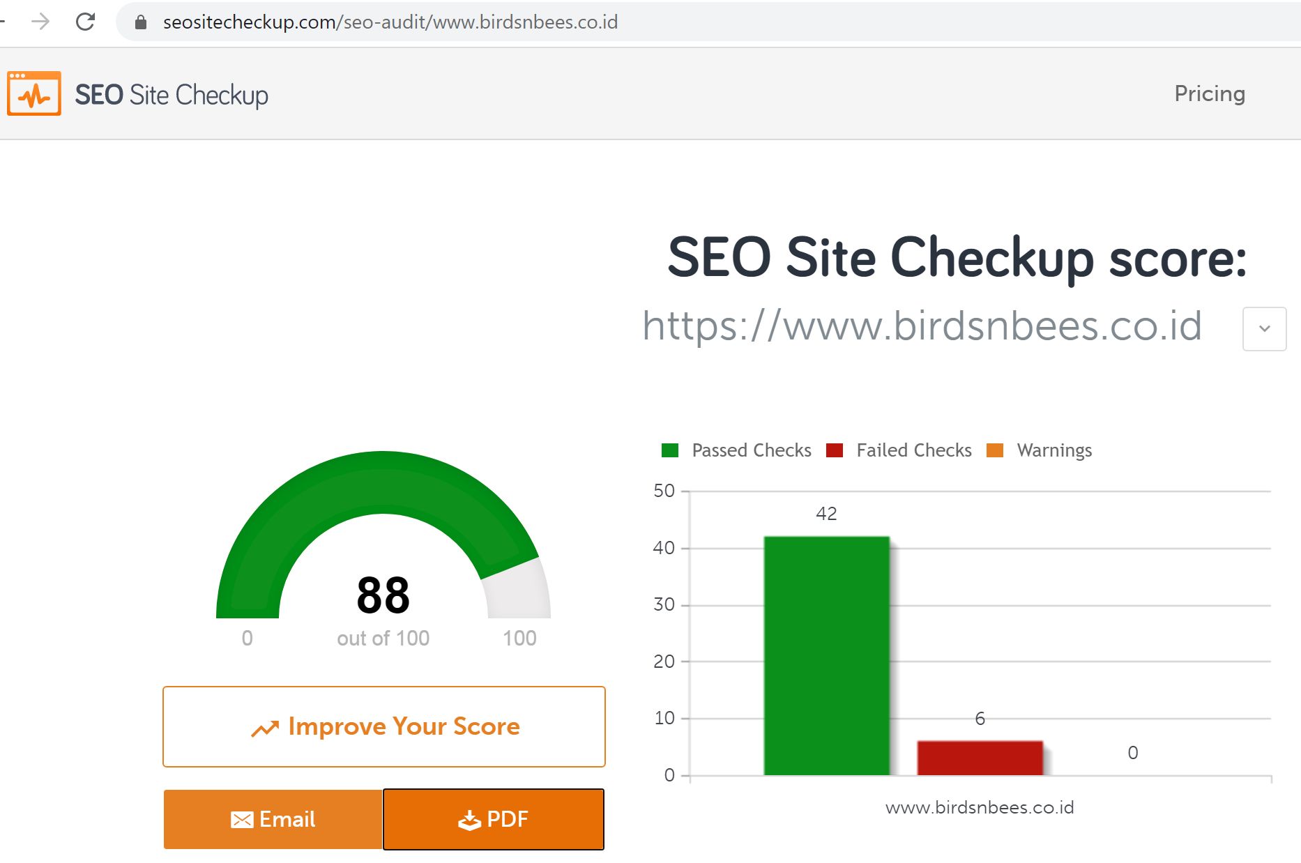 SEO and Website Audit oleh SEOSiteCheckup.com