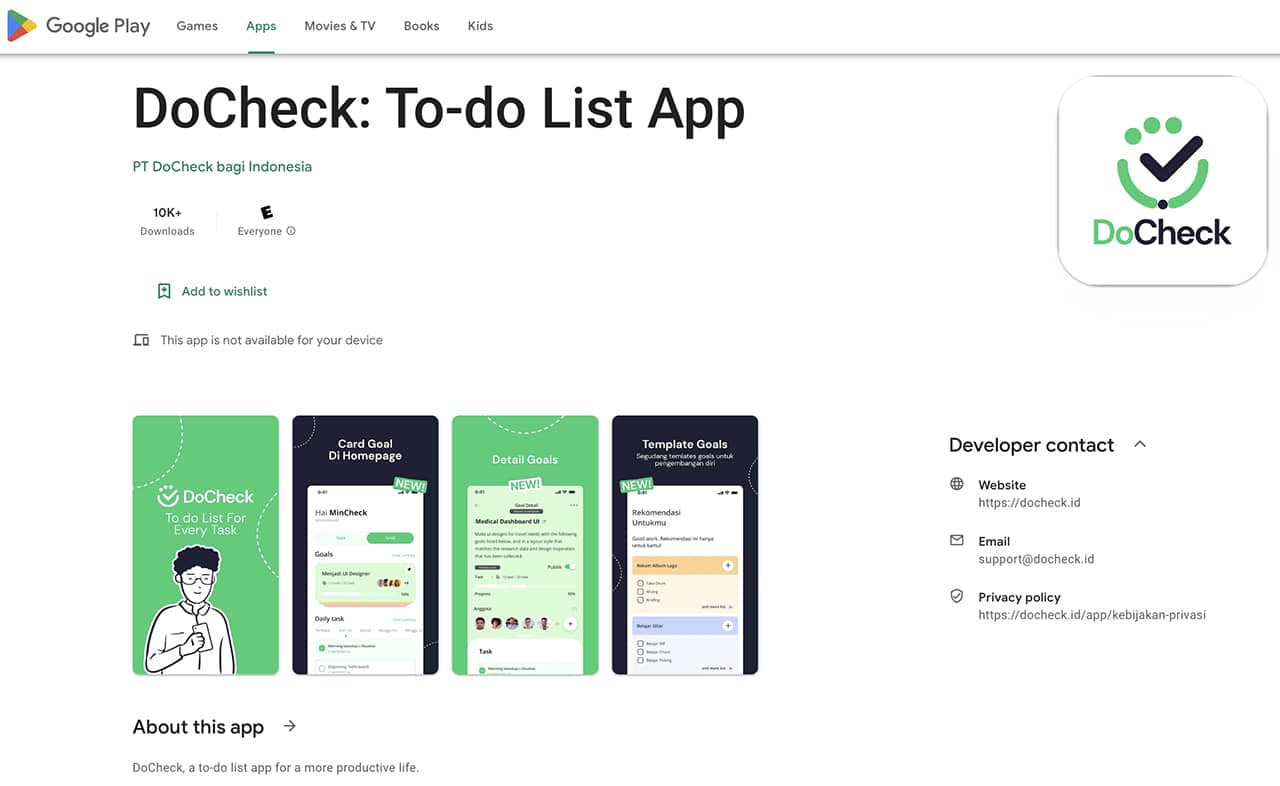 Aplikasi To Do List - DoCheck di Google Play Store